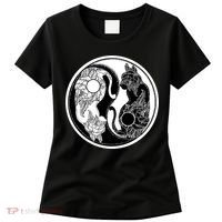 Yin-Yang Cats Women's T-Shirt thumb 0