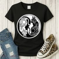 Yin-Yang Cats Women's T-Shirt thumb 3
