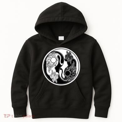 Yin-Yang Cats Kids Hoodie