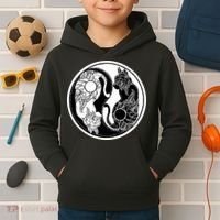 Yin-Yang Cats Kids Hoodie thumb 2