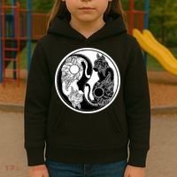 Yin-Yang Cats Kids Hoodie thumb 3