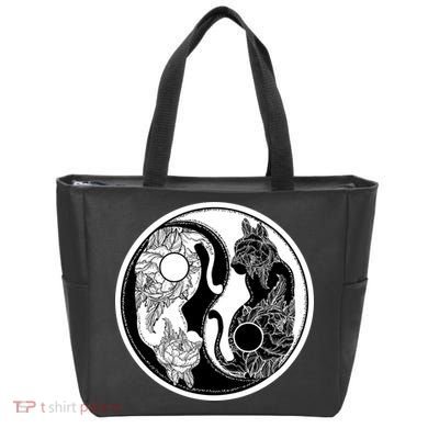 Yin-Yang Cats Tote Bag