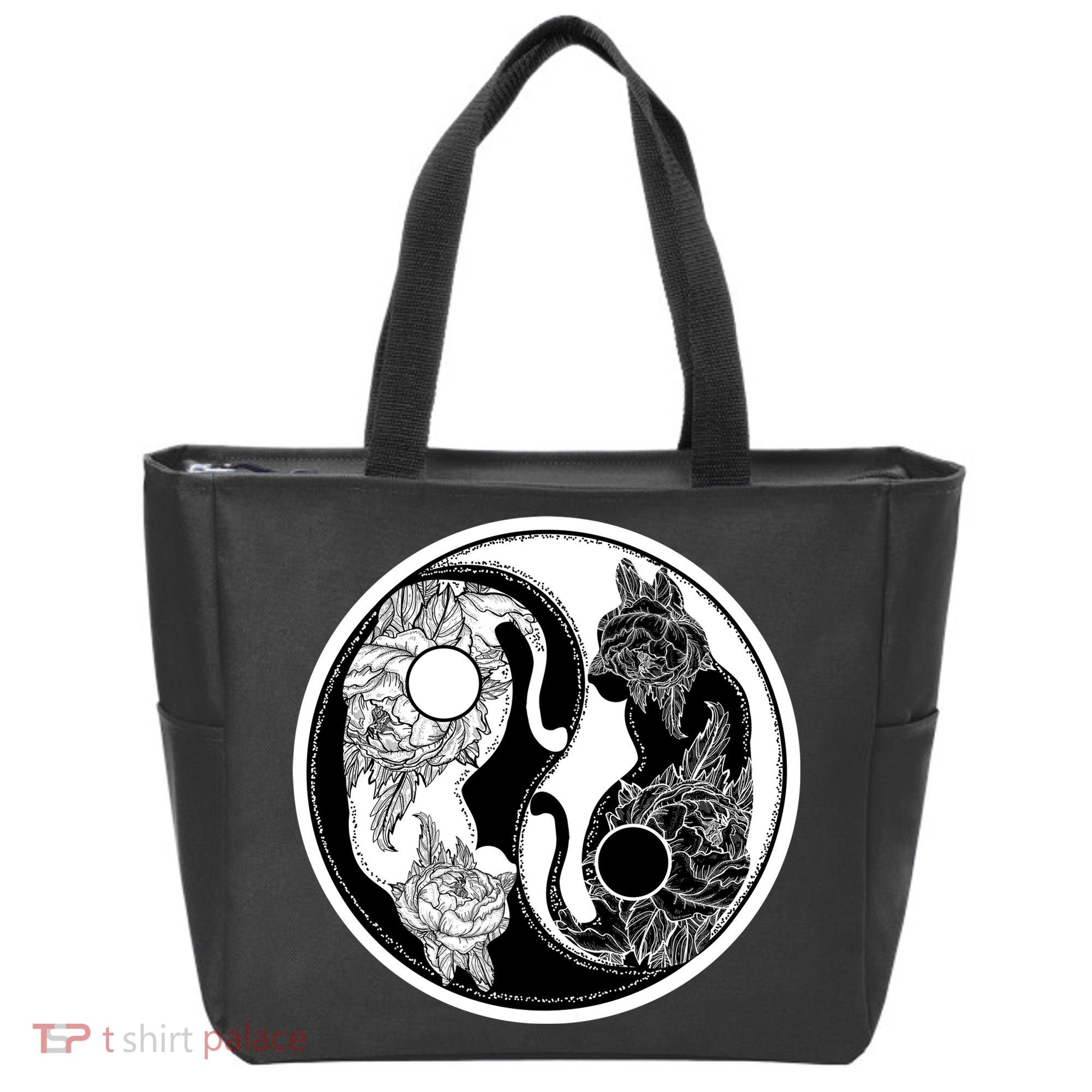 Yin-Yang Cats Tote Bag