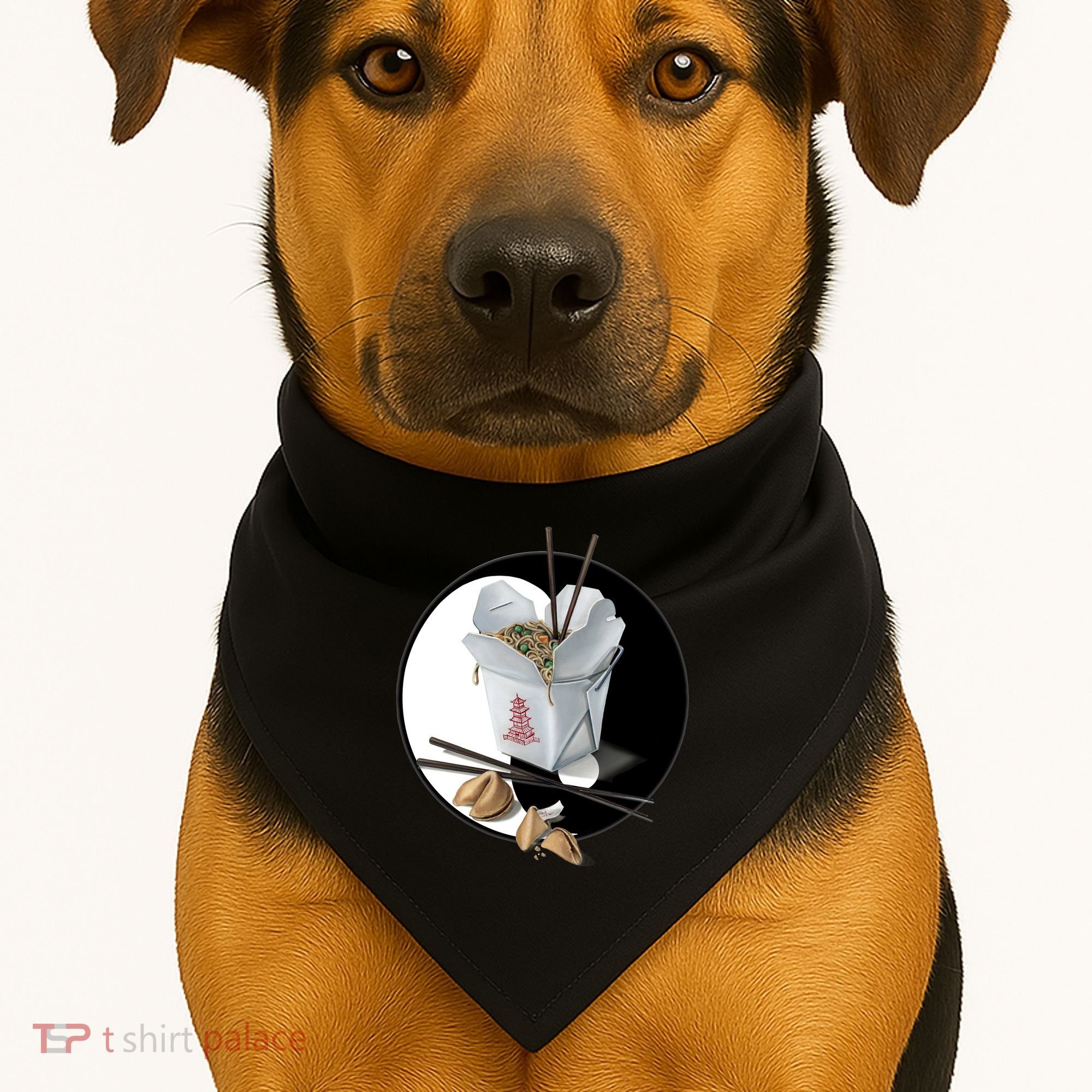 Yin Yang Takeout Chinese USA-Made Doggie Bandana