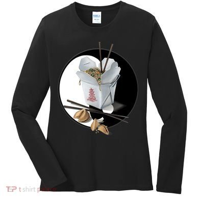 Yin Yang Takeout Chinese Women's Long Sleeve Shirt