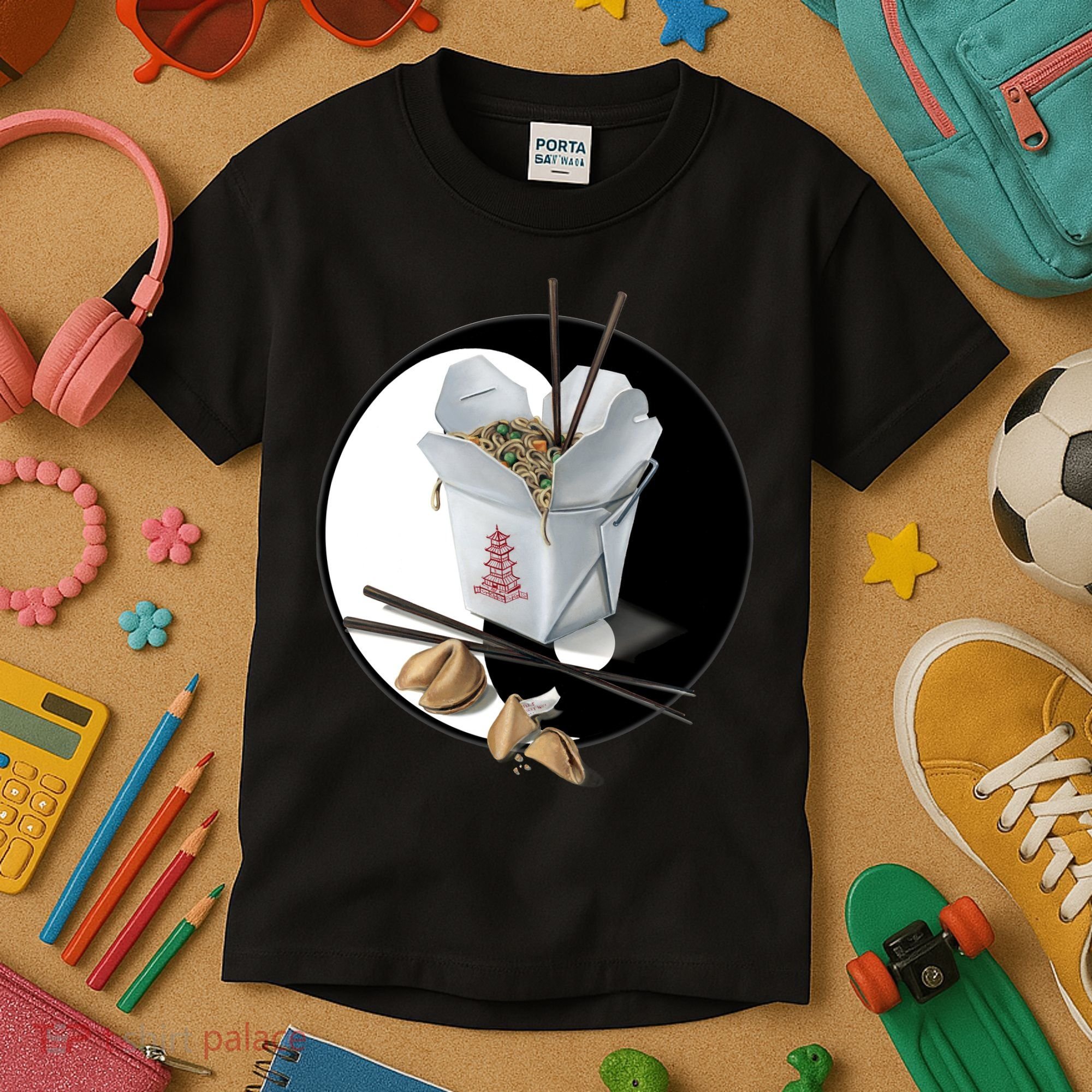Yin Yang Takeout Chinese Kids T-Shirt