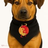 Ying Yang Ox USA-Made Doggie Bandana thumb 1