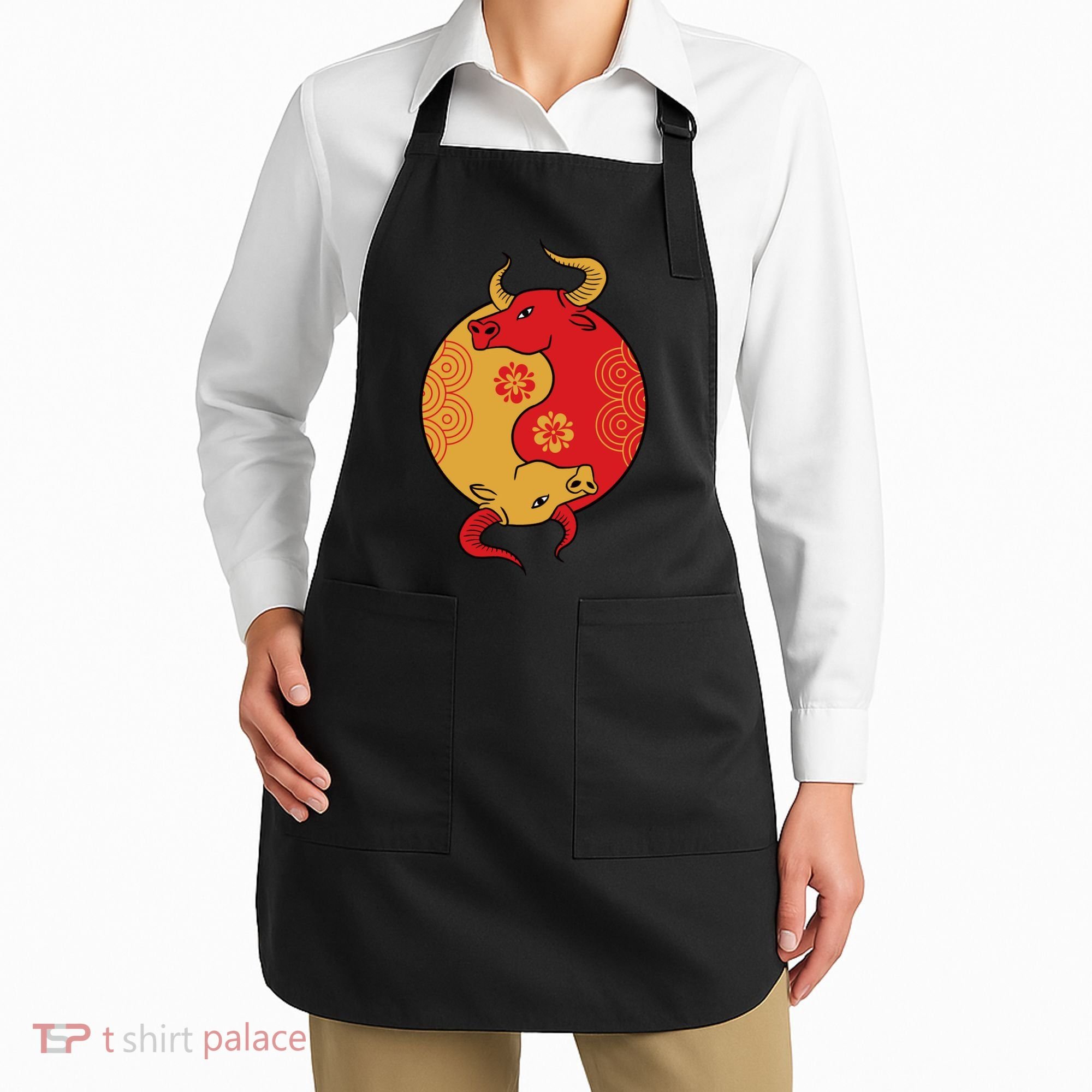 Ying Yang Ox Apron