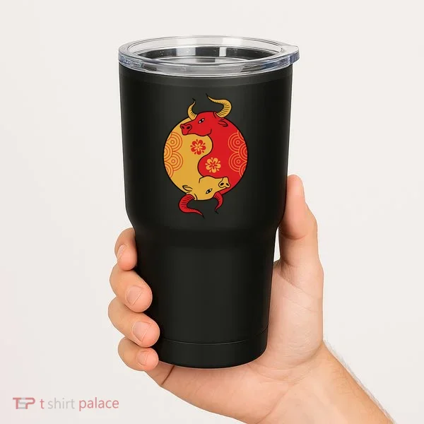Ying Yang Ox Tumbler