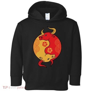 Ying Yang Ox Toddler Hoodie