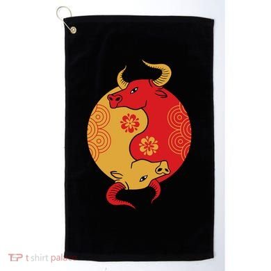 Ying Yang Ox Golf Towel