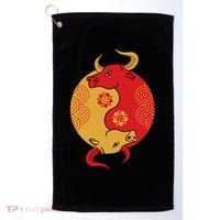 Ying Yang Ox Golf Towel thumb 0