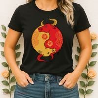 Ying Yang Ox Women's T-Shirt thumb 2