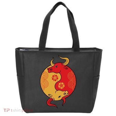 Ying Yang Ox Tote Bag