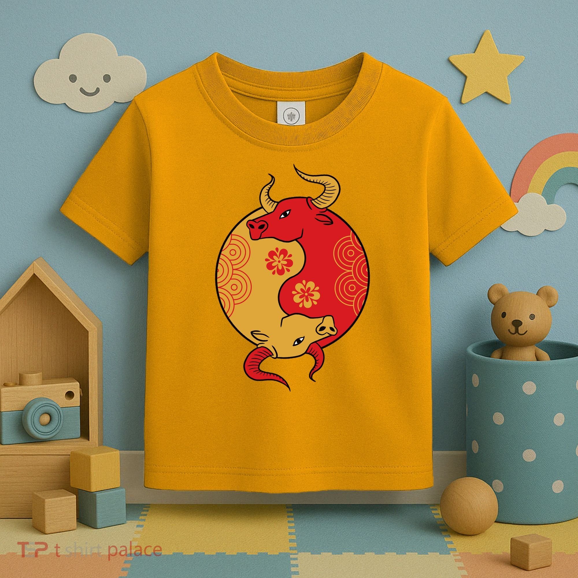 Ying Yang Ox Toddler T-Shirt