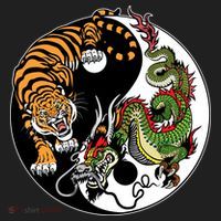 Ying Yang Tiger Dragon Women's Sweatshirt thumb 2