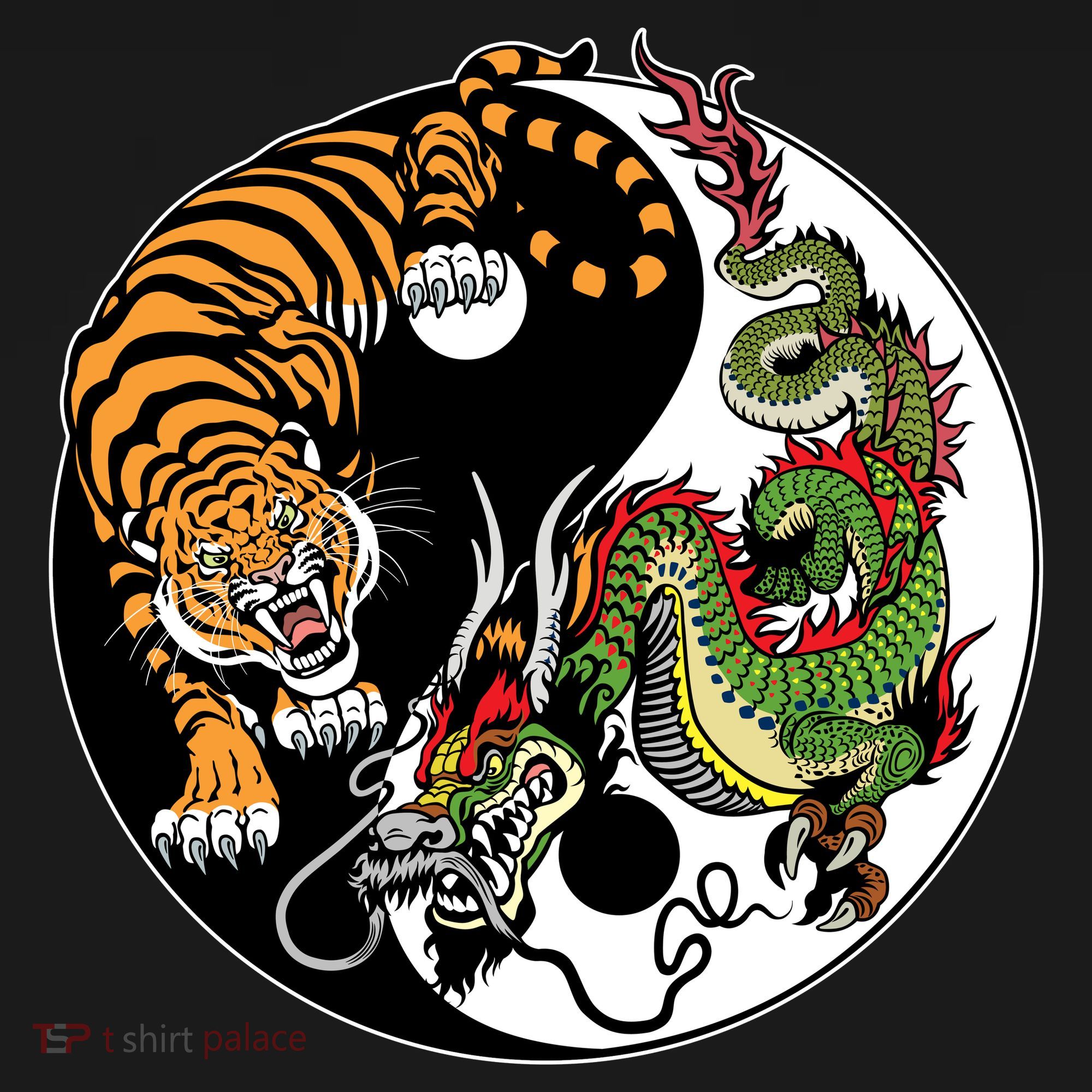 Ying Yang Tiger Dragon Backpack