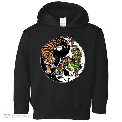 Ying Yang Tiger Dragon Toddler Hoodie