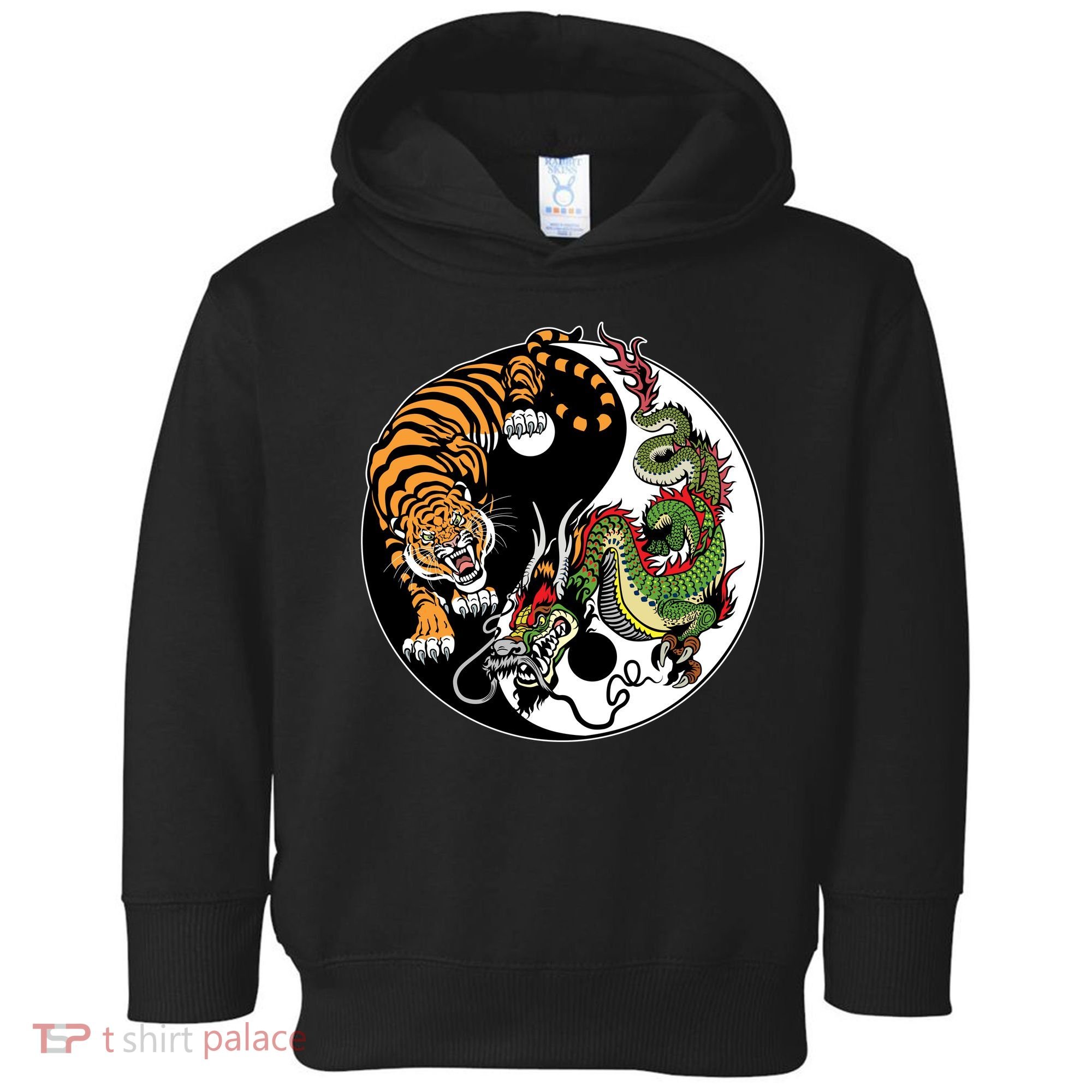 Ying Yang Tiger Dragon Toddler Hoodie