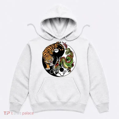 Ying Yang Tiger Dragon Hoodie