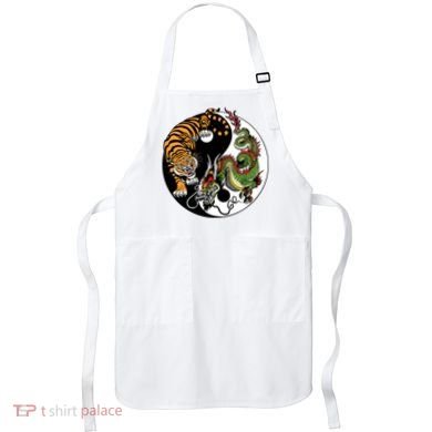 Ying Yang Tiger Dragon Apron
