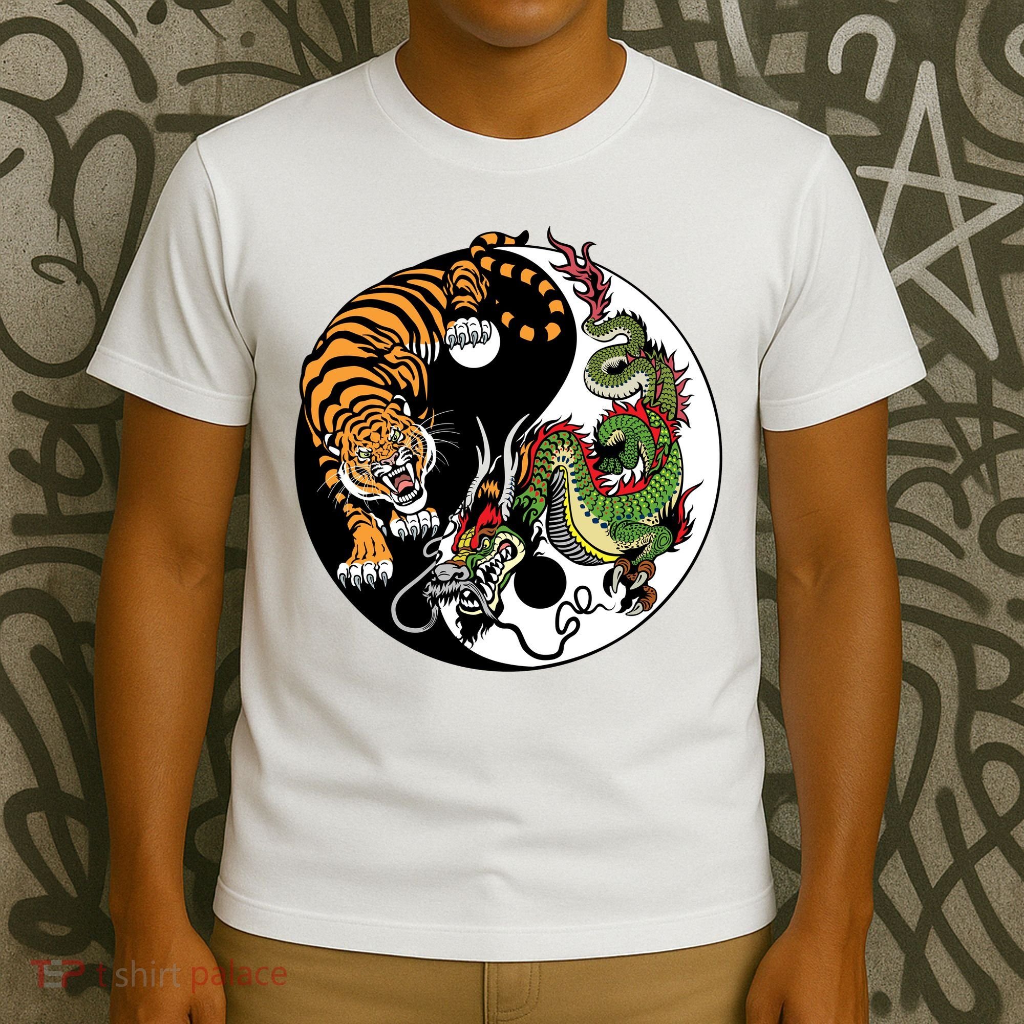 Ying Yang Tiger Dragon T-Shirt