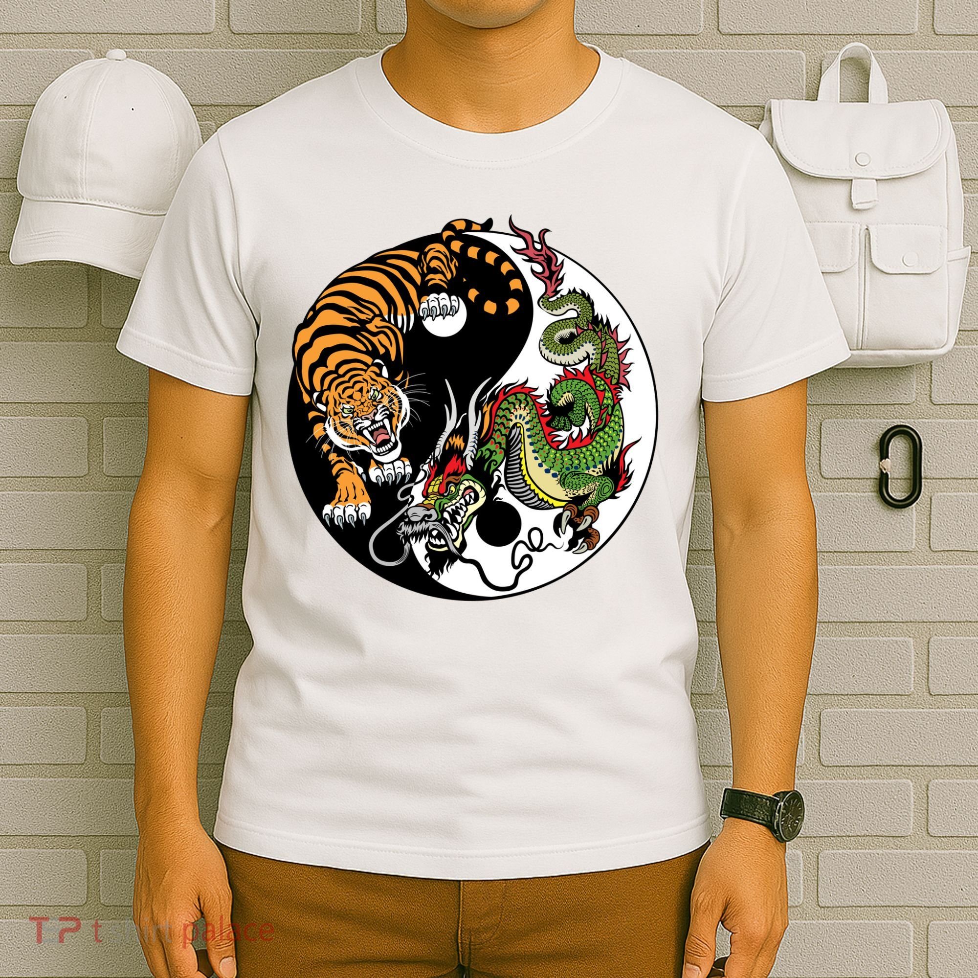 Ying Yang Tiger Dragon T-Shirt
