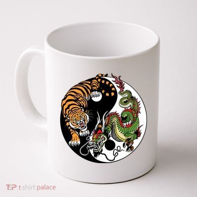 Ying Yang Tiger Dragon Coffee Mug