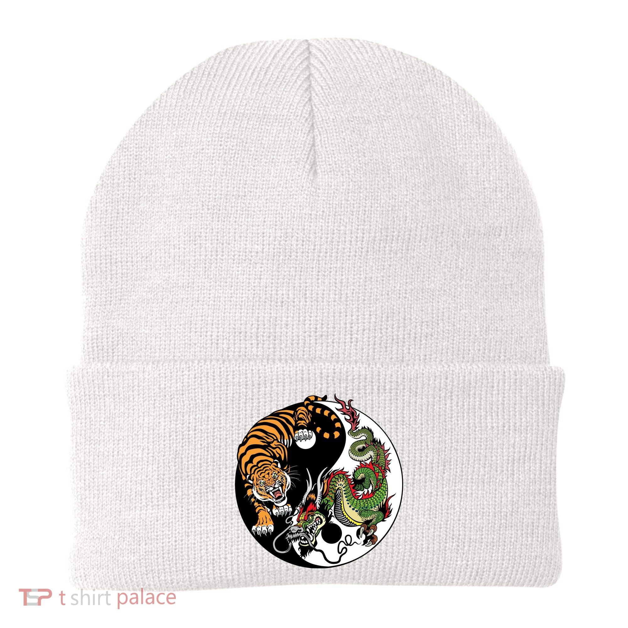 Ying Yang Tiger Dragon Beanie