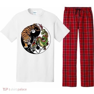 Ying Yang Tiger Dragon Pajama Set