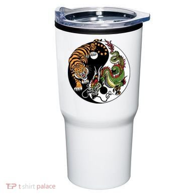 Ying Yang Tiger Dragon Tumbler