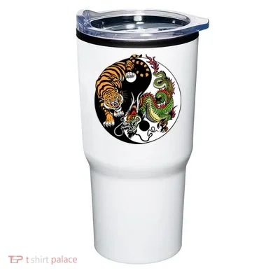 Ying Yang Tiger Dragon Tumbler