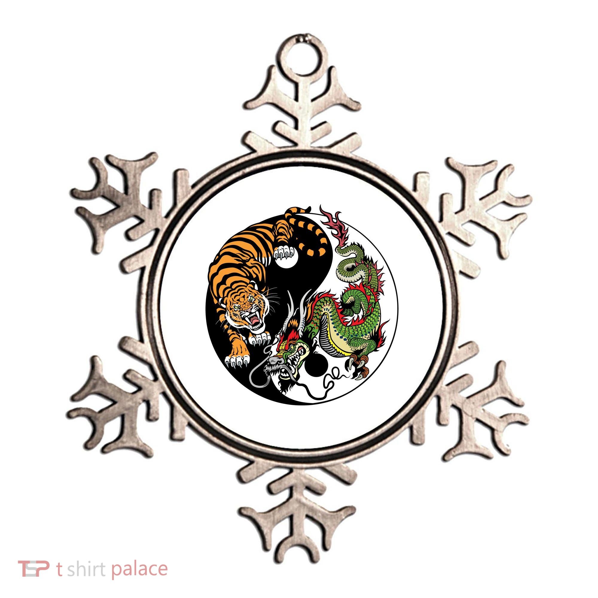 Ying Yang Tiger Dragon Ornament