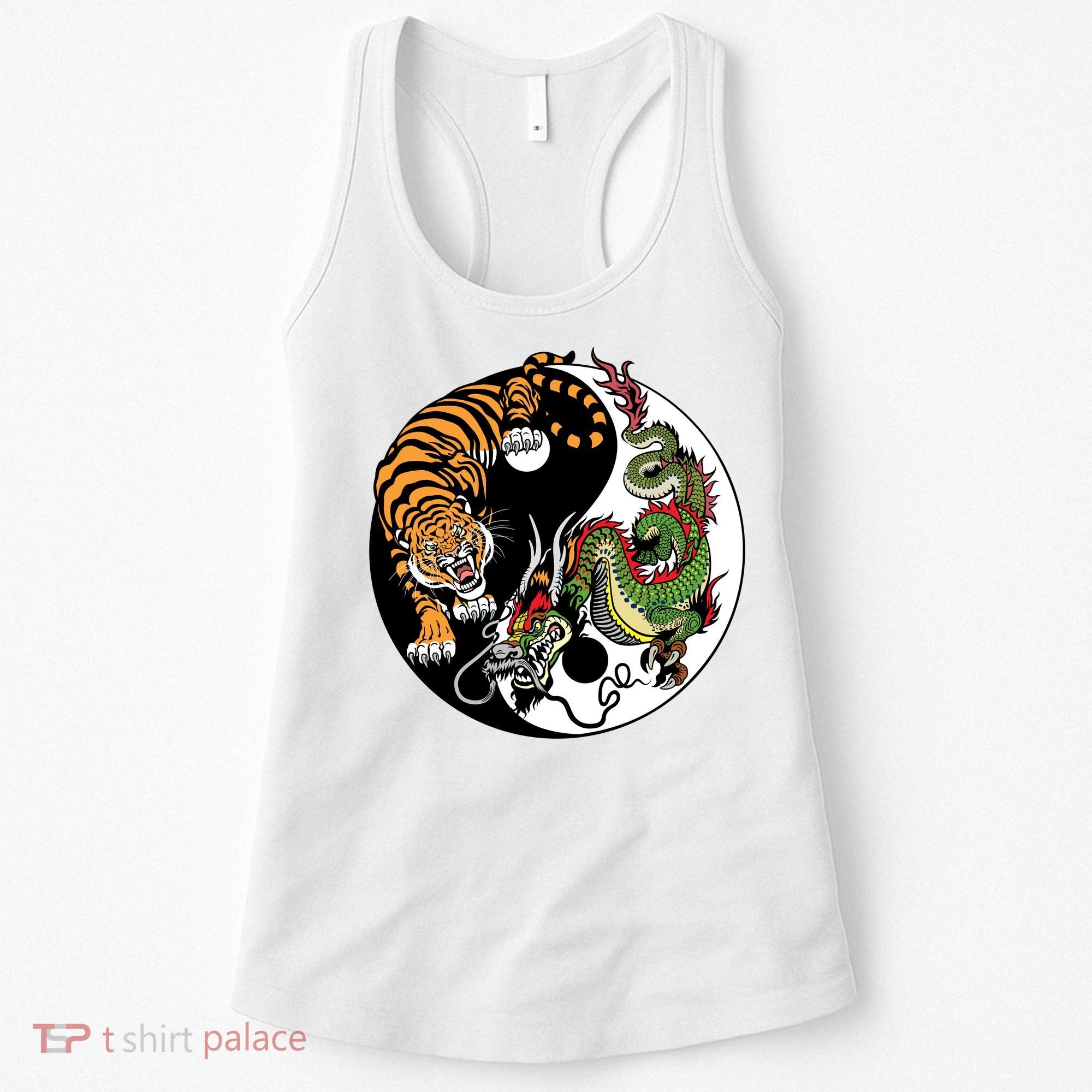 Ying Yang Tiger Dragon Women's Tank Top