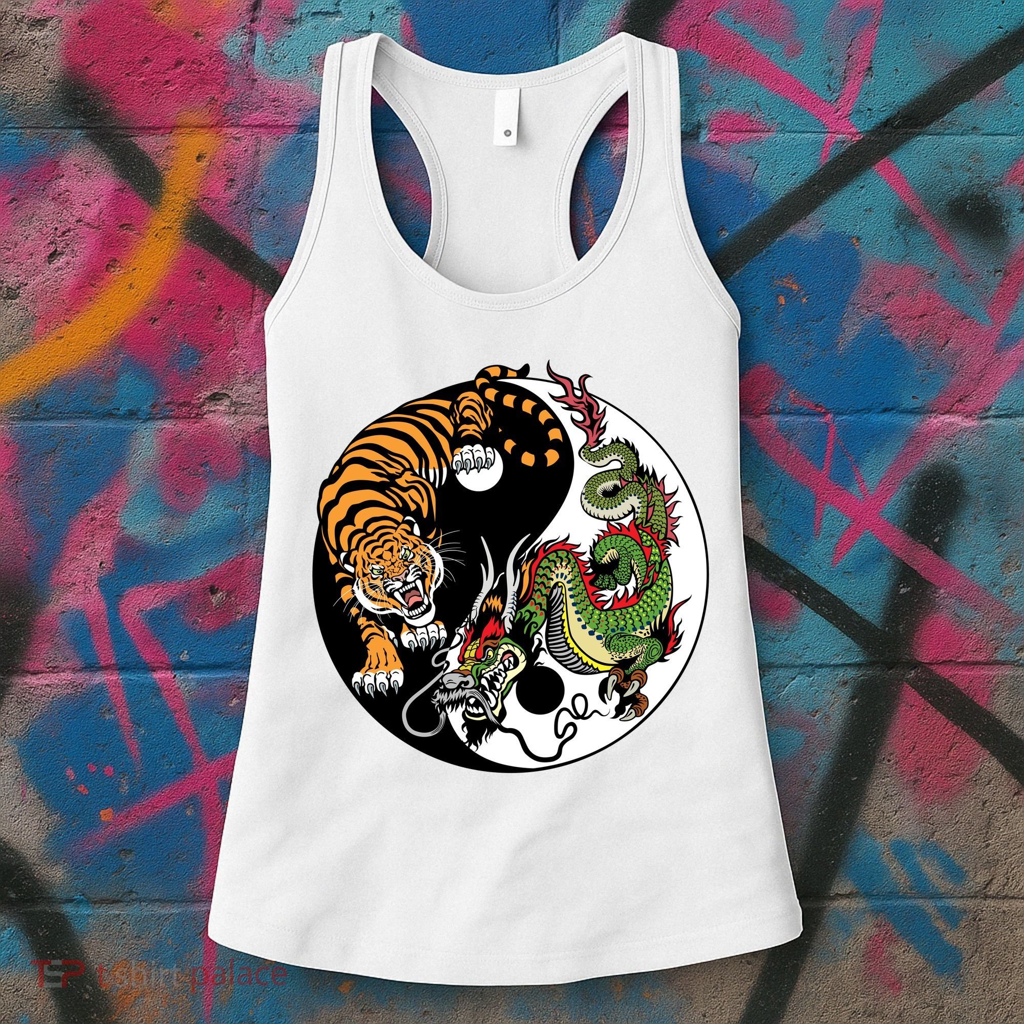 Ying Yang Tiger Dragon Women's Tank Top
