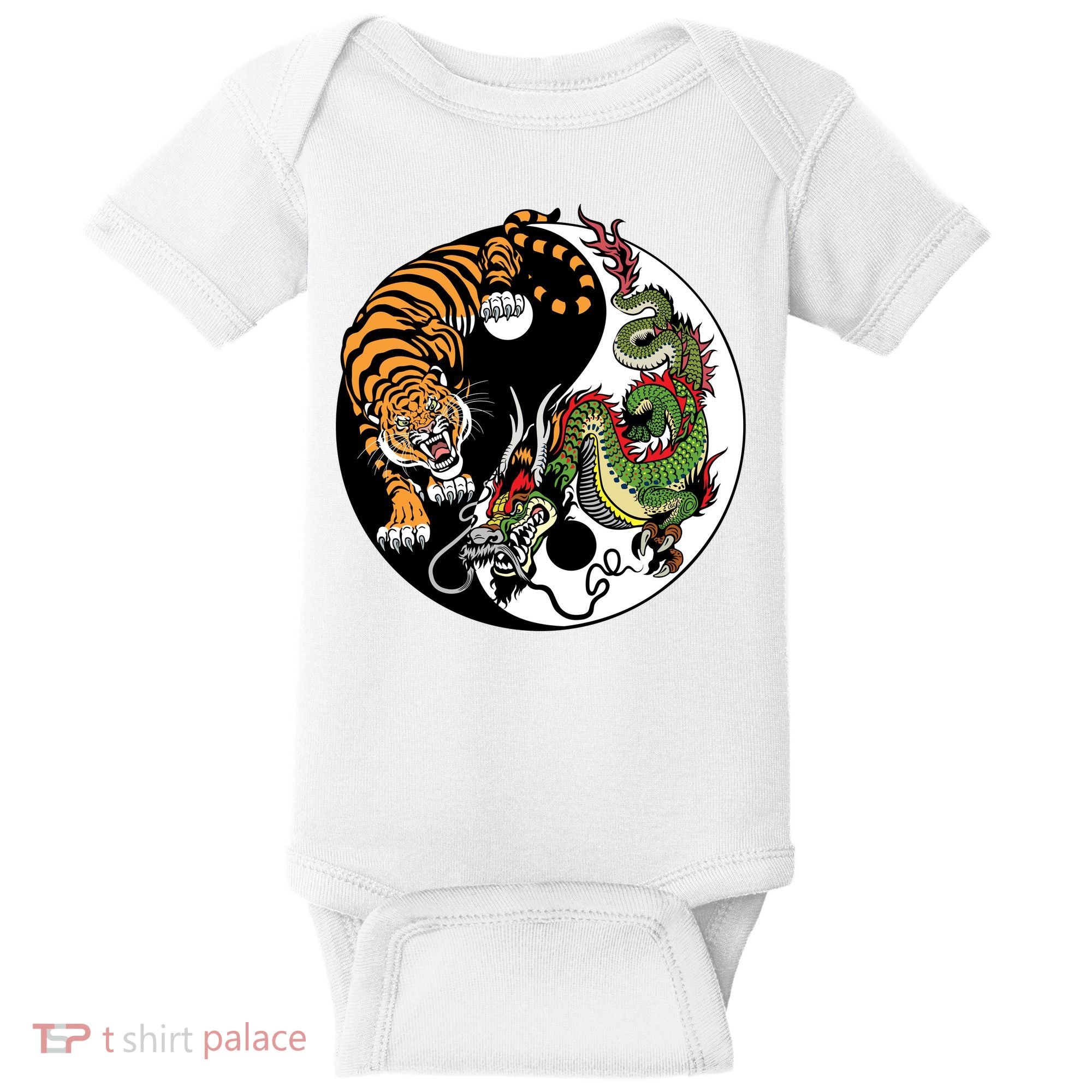 Ying Yang Tiger Dragon Baby Bodysuit
