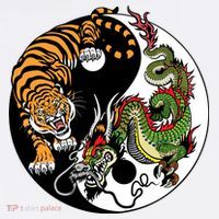 Ying Yang Tiger Dragon Golf Towel thumb 3