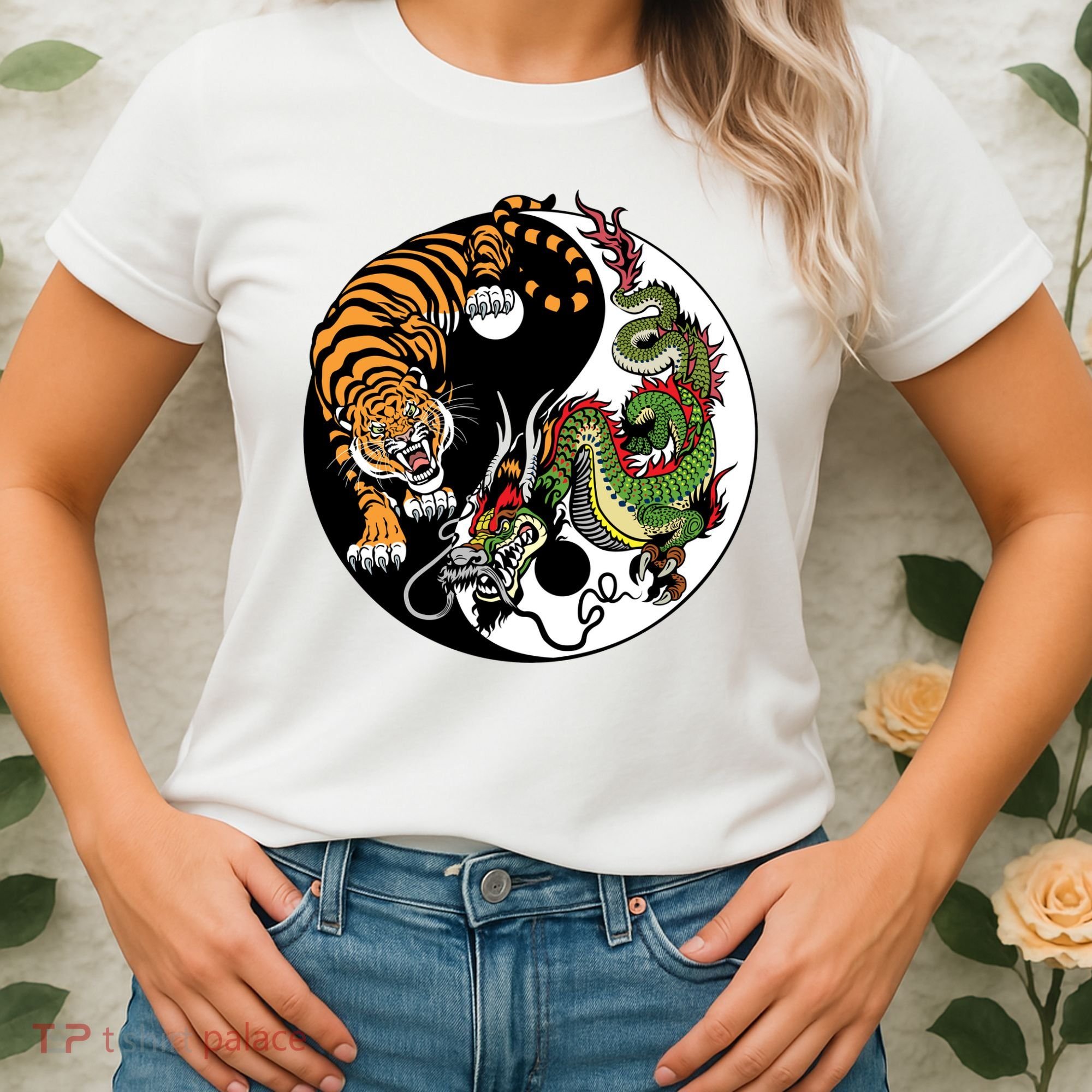 Ying Yang Tiger Dragon Women's T-Shirt