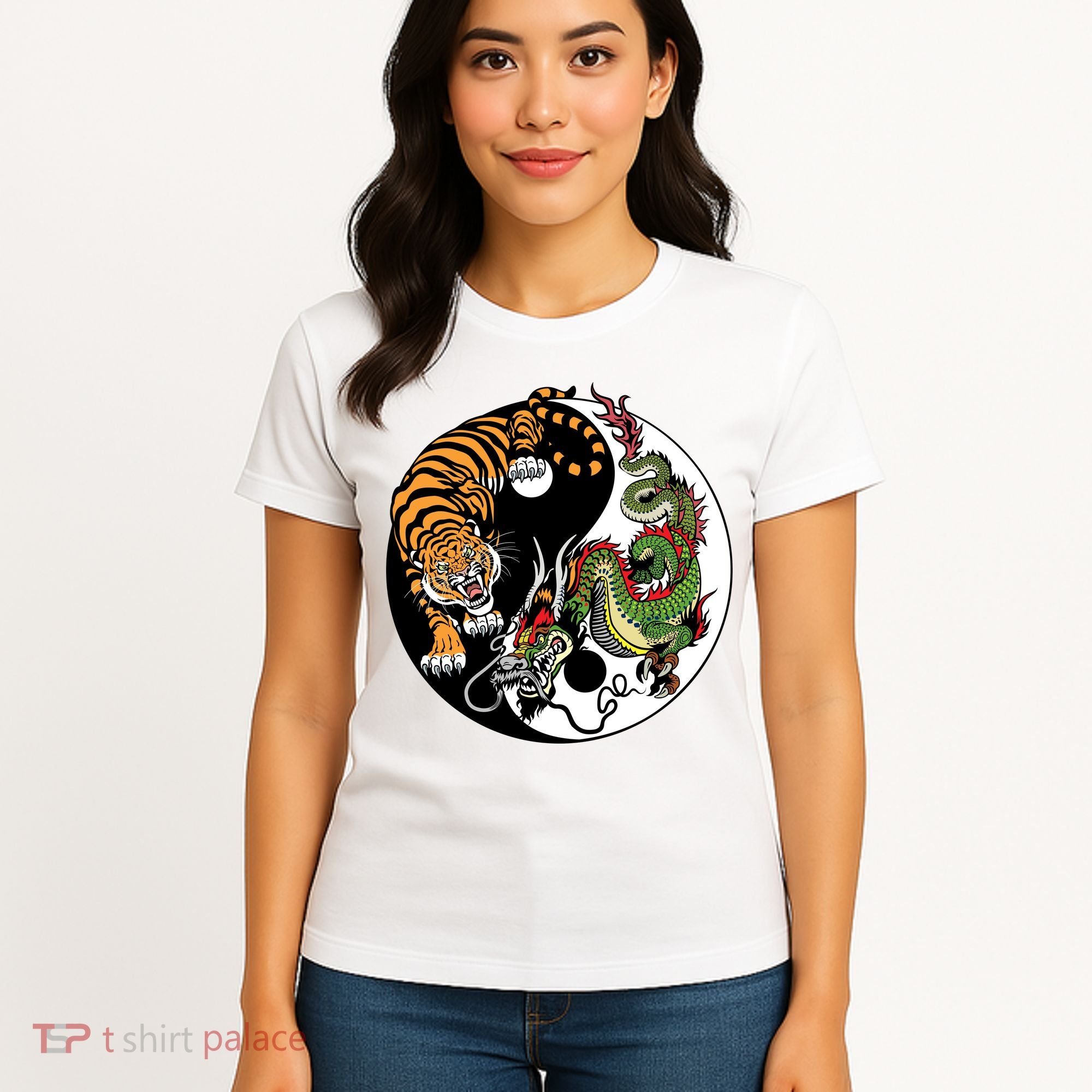 Ying Yang Tiger Dragon Women's T-Shirt