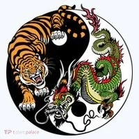 Ying Yang Tiger Dragon Women's T-Shirt thumb 6