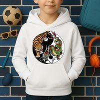 Ying Yang Tiger Dragon Kids Hoodie thumb 2