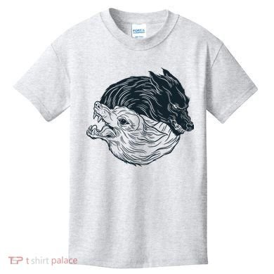 Ying Yang Wolves Kids T-Shirt