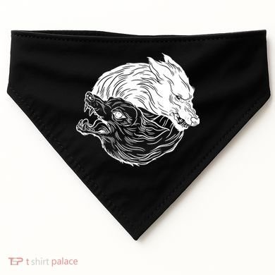 Ying Yang Wolves USA-Made Doggie Bandana