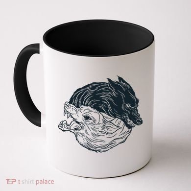 Ying Yang Wolves Coffee Mug
