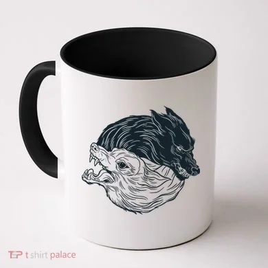 Ying Yang Wolves Coffee Mug