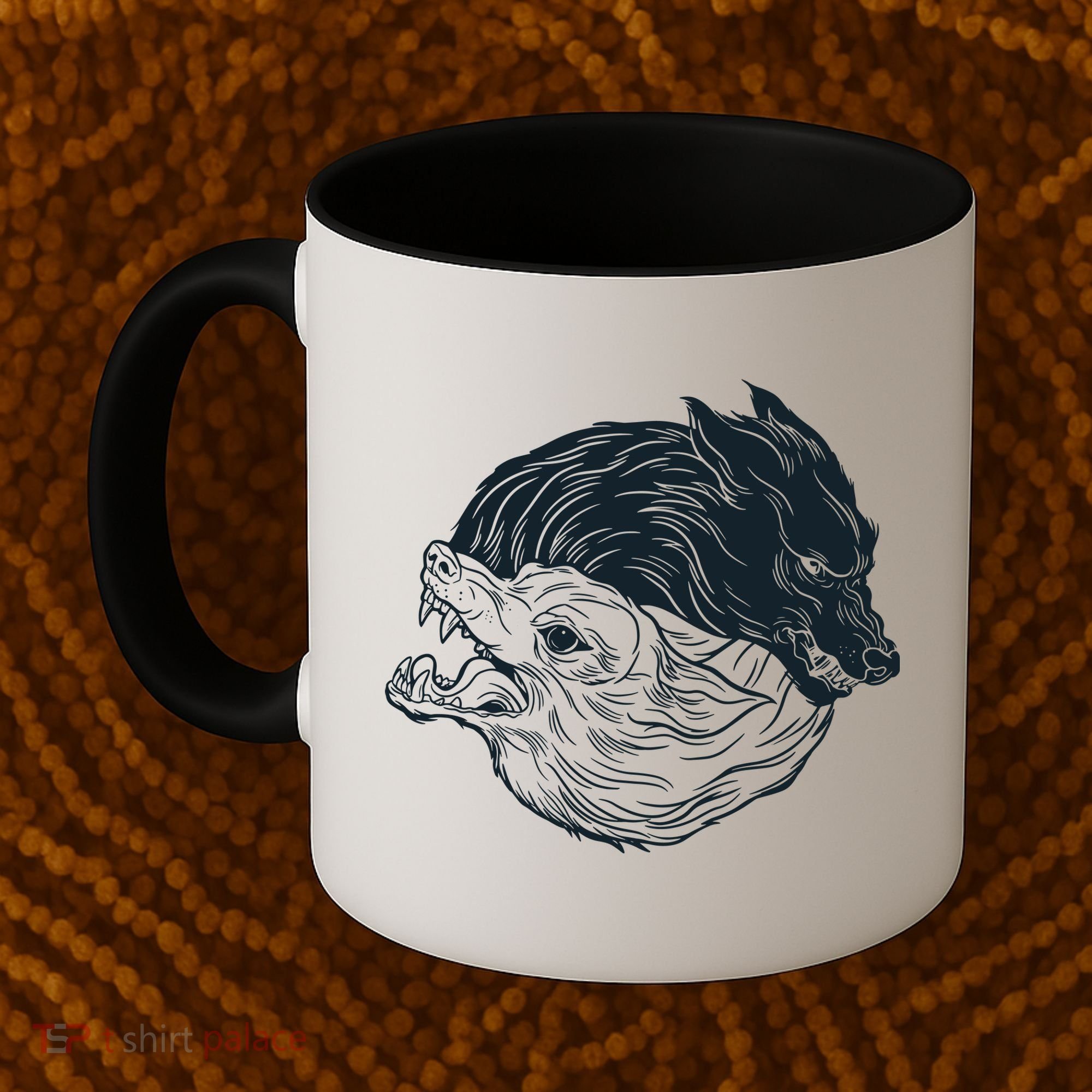 Ying Yang Wolves Coffee Mug