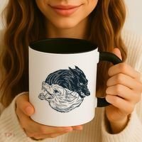 Ying Yang Wolves Coffee Mug thumb 3