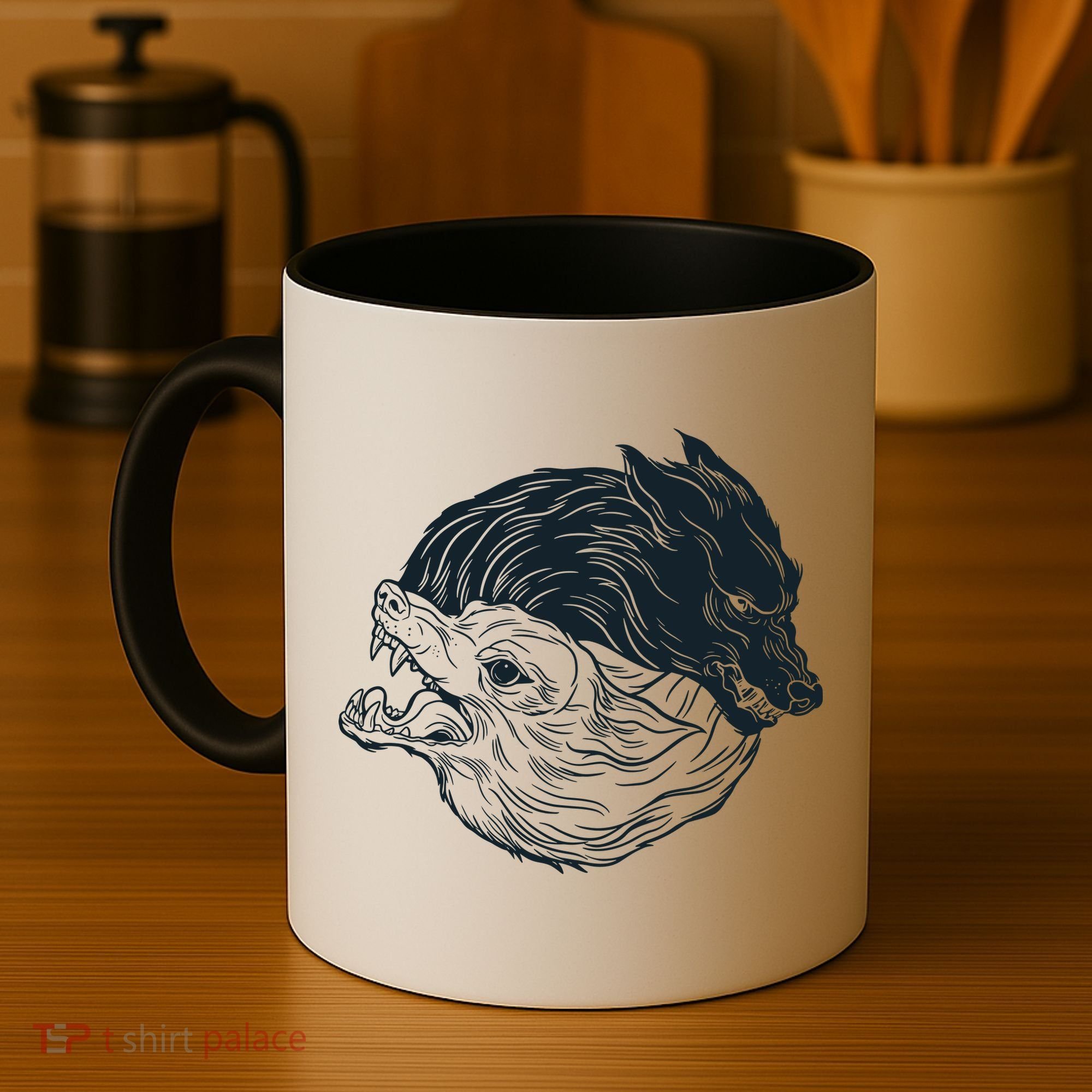 Ying Yang Wolves Coffee Mug