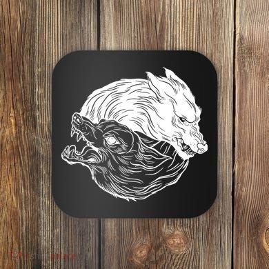 Ying Yang Wolves Coaster