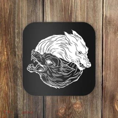 Ying Yang Wolves Coaster